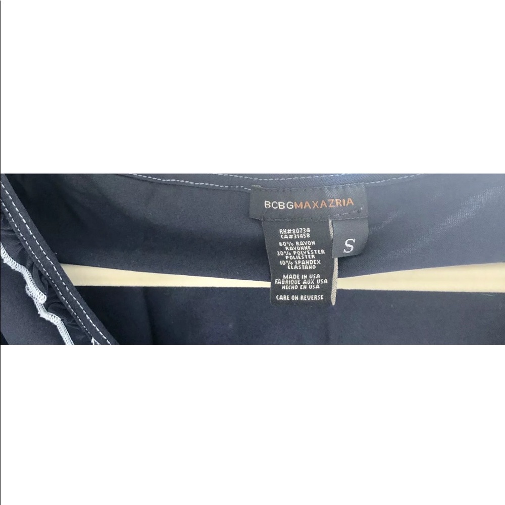 BCBGMAXAZRIA Wrap Dress Navy Blue Small - Picture 7 of 7